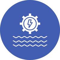 Hydro Power Glyph Circle Background Icon vector