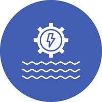 Hydro Power Glyph Circle Background Icon vector