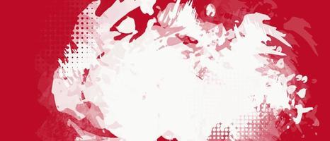 Red abstract grunge background with halftone style. vector