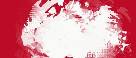 Red abstract grunge background with halftone style. vector