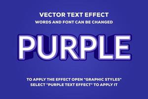 purple vector text effect fully editable