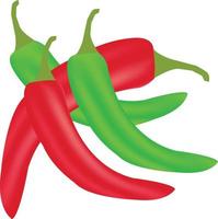 Green pepper, red pepper, background pepper, creative pepper, vector