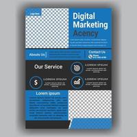 business brochure flyer design layout template in A4 size, with blur background vector