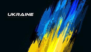 Ukraine Flag with Brush Concept. Flag of Ukraine in Grunge Style. Pray for Ukraine. Hand Painted Brush Flag of Ukraine Country vector