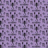 scorpio seamless pattern perfect for background or wallpaper vector