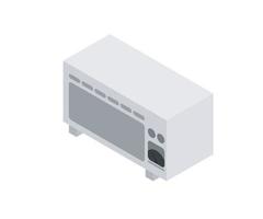Isometric style illustration of a oven vector