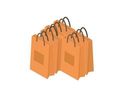 Shopping bag isometric style illustration vector