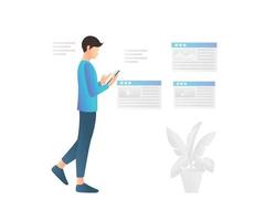 Isometric style website development illustration vector