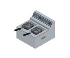 Isometric style illustration of a fryer tool vector