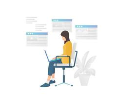 Isometric style website development illustration vector