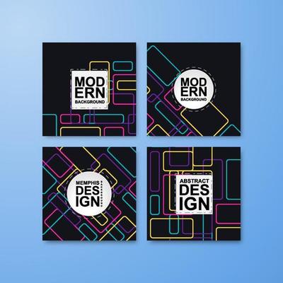 Trendy geometric design. Set of trendy memphis design. Colorful geometric background. Cool memphis background. Applicable for sale banner, brochure, cover, magazine, poster, social media banner.