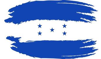 Flag Honduras. Brush painted flag Honduras. Honduras flag with grunge texture.