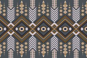 Abstract fabric designs from geometric shapes are joined together to form a seamless pattern. vector