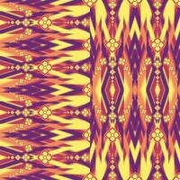 2in1 Seamless Native Fabric Pattern Designed from Geometric Shapes Decorated With Flowers Retro Color Scheme Use it as a Background, Shirt Pattern, and Make Patterns on Things. vector