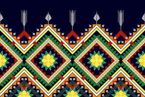 diseño floral étnico sin costuras. tela azteca alfombra mandala ornamento chevron textil decoración papel pintado. Fondo de ilustraciones vectoriales de bordado tradicional indio africano de pavo tribal vector