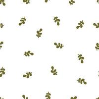 Green leaf branch spring vector seamless pattern. Texture for fabric, textile, wrapping paper.