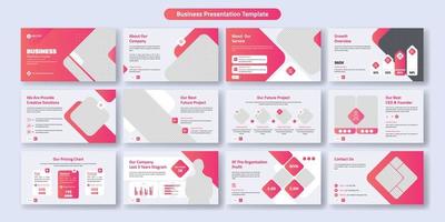 diseño de plantilla de diapositivas de presentación de negocios creativos. uso para antecedentes de presentación modernos, diseño de folletos, control deslizante de sitios web, página de inicio, informe anual, perfil de empresa vector