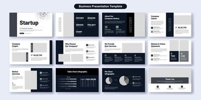 diseño de plantilla de diapositivas de presentación de negocios creativos. uso para antecedentes de presentación modernos, diseño de folletos, control deslizante de sitios web, página de inicio, informe anual, perfil de empresa vector