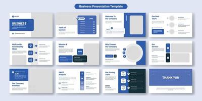 Creative business presentation slides template design. Use for modern presentation background, brochure design, website slider, landing page, annual report, company profile vector