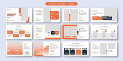 Creative business presentation slides template design. Use for modern presentation background, brochure design, website slider, landing page, annual report, company profile vector