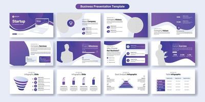 diseño de plantilla de diapositivas de presentación de negocios creativos. uso para antecedentes de presentación modernos, diseño de folletos, control deslizante de sitios web, página de inicio, informe anual, perfil de empresa vector