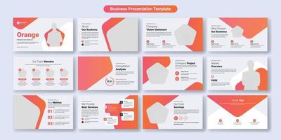 Creative business presentation slides template design. Use for modern presentation background, brochure design, website slider, landing page, annual report, company profile vector