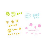 Cute scribble abstract spring pattern from doodle elements. Vector illustration