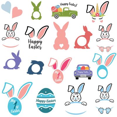 Happy Easter, set of vector design elements