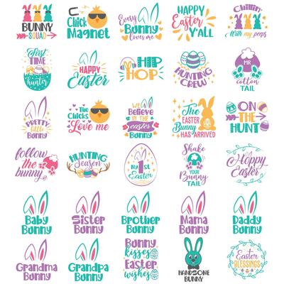 Happy Easter, set of vector design elements