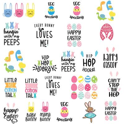 Happy Easter, set of vector design elements