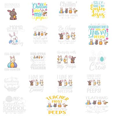 Happy Easter, set of vector design elements