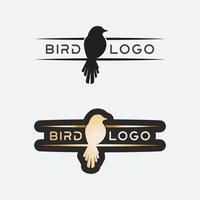 pájaros y golondrina diseño de logotipo de paloma y alas de animales vectoriales y pájaro volador