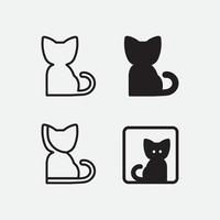 cat logo and vector animal icon footprint kitten calico logo dog symbol cartoon character sign illustration doodle design