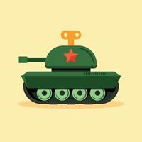 Tank. A toy for a boy. Military equipment. Vector image.