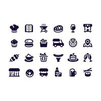 diseño de vectores de iconos de restaurante