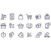 shopping icons vector design