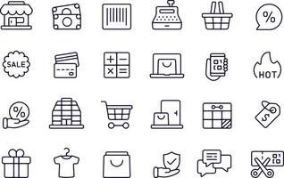 retail icons vector design
