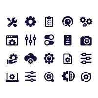 settings icons vector design
