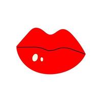 ilustración de labios rojos vector