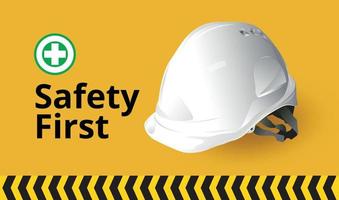safety first, construction concept, vector design