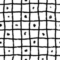 Black and white checkered seamless pattern vector