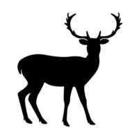 Silhouette noble proud deer vector illustration