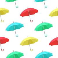 Colorful multicolored umbrellas seamless pattern vector