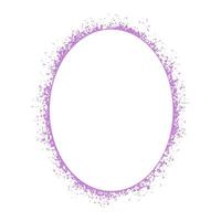 Abstract oval paint splatter frame isolated vector illustration