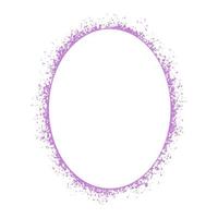 Abstract oval paint splatter frame isolated vector illustration