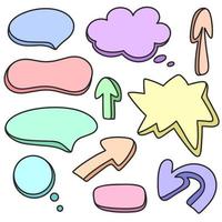 Colored elements for messages and design vector