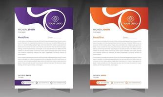 Modern and Professional business style letterhead design template in A4 size vector