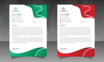 Modern and Professional business style letterhead design template in A4 size vector