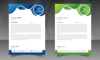 Modern and Professional business style letterhead design template in A4 size vector