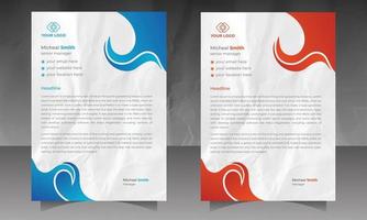 Modern and Professional business style letterhead design template in A4 size vector